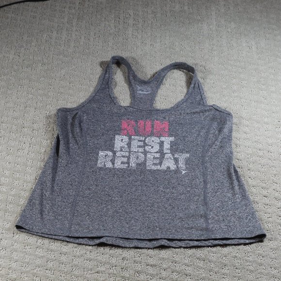 Old Navy Active Go Dry Size Small "Run Rest Repeat" Tank Top - LIKE NEW - Picture 1 of 4